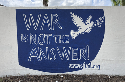 War is not the answer mural
